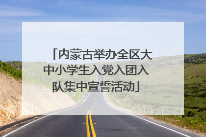 内蒙古举办全区大中小学生入党入团入队集中宣誓活动