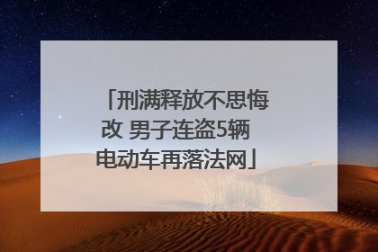 刑满释放不思悔改 男子连盗5辆电动车再落法网
