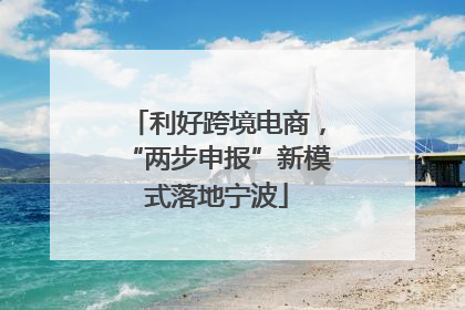 利好跨境电商，“两步申报”新模式落地宁波