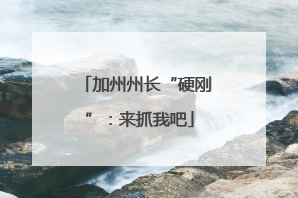 加州州长“硬刚”：来抓我吧