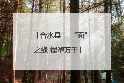 合水县 一“面”之缘 捏塑万千