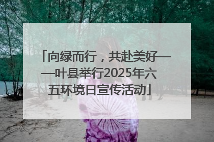 向绿而行，共赴美好——叶县举行2025年六五环境日宣传活动
