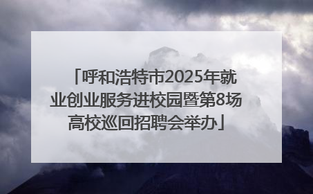 呼和浩特市2025年就业创业服务进校园暨第8场高校巡回招聘会举办