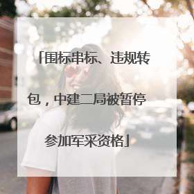 围标串标、违规转包，中建二局被暂停参加军采资格