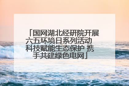 国网湖北经研院开展六五环境日系列活动 科技赋能生态保护 携手共建绿色电网