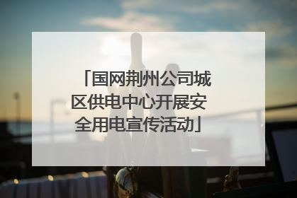 国网荆州公司城区供电中心开展安全用电宣传活动