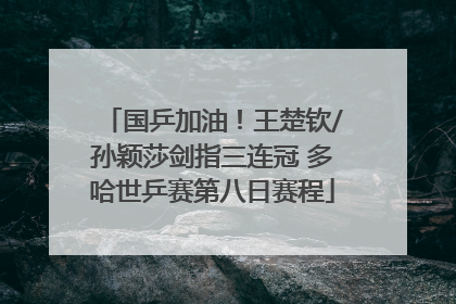 国乒加油！王楚钦/孙颖莎剑指三连冠 多哈世乒赛第八日赛程