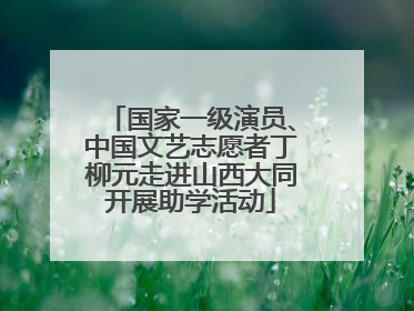 国家一级演员、中国文艺志愿者丁柳元走进山西大同开展助学活动