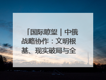 国际瞭望｜中俄战略协作：文明根基、现实破局与全球秩序重构