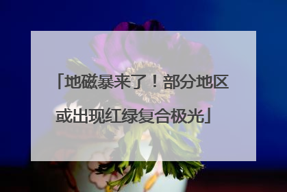 地磁暴来了！部分地区或出现红绿复合极光