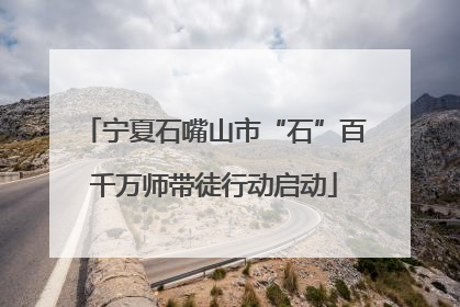 宁夏石嘴山市“石”百千万师带徒行动启动