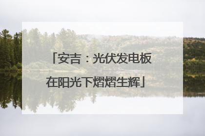 安吉：光伏发电板在阳光下熠熠生辉