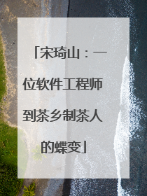宋琦山：一位软件工程师到茶乡制茶人的蝶变