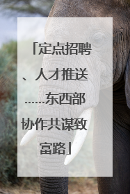 定点招聘、人才推送……东西部协作共谋致富路