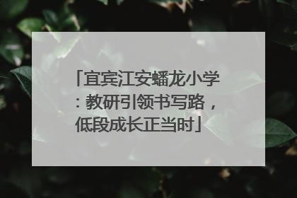 宜宾江安蟠龙小学：教研引领书写路，低段成长正当时