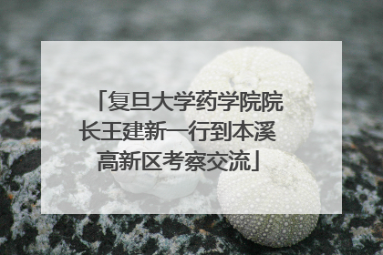 复旦大学药学院院长王建新一行到本溪高新区考察交流