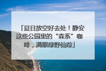夏日放空好去处！静安这些公园里的“森系”咖啡，满眼绿野仙踪