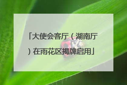 大使会客厅（湖南厅）在雨花区揭牌启用