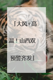 大风+高温！山西双预警齐发
