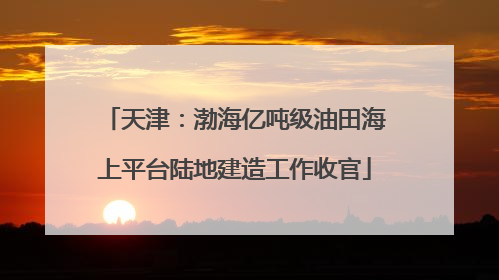 天津：渤海亿吨级油田海上平台陆地建造工作收官