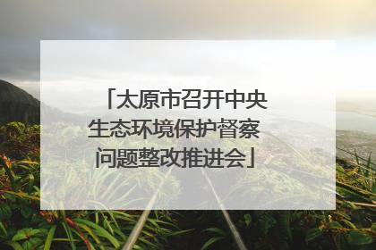 太原市召开中央生态环境保护督察问题整改推进会
