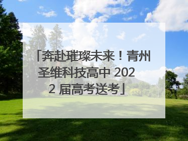 奔赴璀璨未来！青州圣维科技高中 2022 届高考送考