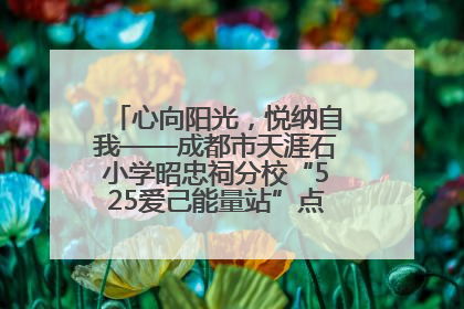 心向阳光，悦纳自我——成都市天涯石小学昭忠祠分校“525爱己能量站”点亮孩子心灵之旅