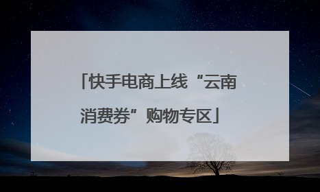 快手电商上线“云南消费券”购物专区