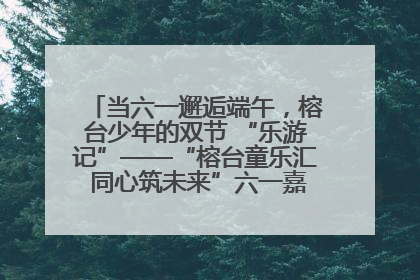 当六一邂逅端午，榕台少年的双节 “乐游记”——“榕台童乐汇 同心筑未来”六一嘉年华活动顺利举行