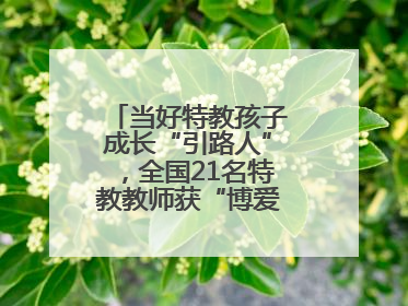 当好特教孩子成长“引路人”，全国21名特教教师获“博爱塑魂奖”表彰