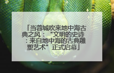 当蓉城吹来地中海古典之风：“文明的史诗：来自地中海的古典雕塑艺术”正式启幕