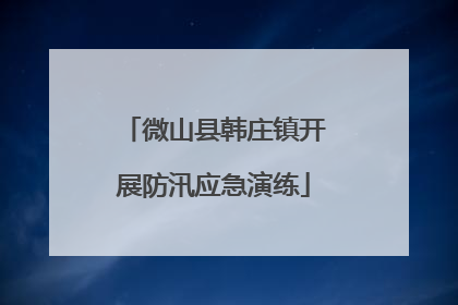 微山县韩庄镇开展防汛应急演练