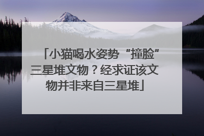 小猫喝水姿势“撞脸”三星堆文物？经求证该文物并非来自三星堆