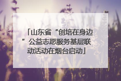 山东省“创培在身边”公益志愿服务基层联动活动在烟台启动