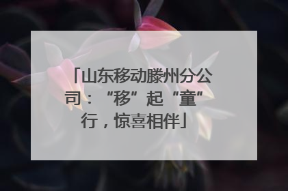 山东移动滕州分公司：“移”起“童”行，惊喜相伴