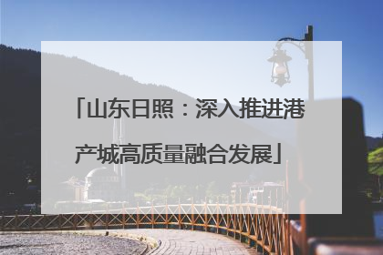 山东日照：深入推进港产城高质量融合发展