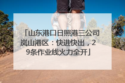 山东港口日照港三公司岚山港区：快进快出，29条作业线火力全开