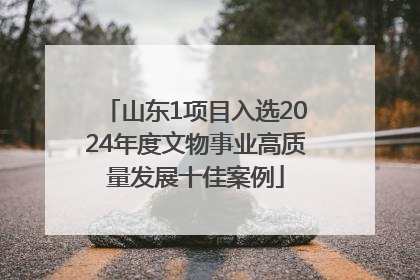 山东1项目入选2024年度文物事业高质量发展十佳案例