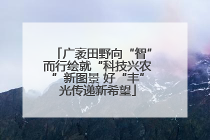 广袤田野向“智”而行绘就“科技兴农”新图景 好“丰”光传递新希望