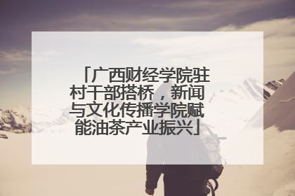 广西财经学院驻村干部搭桥，新闻与文化传播学院赋能油茶产业振兴