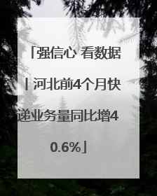 强信心 看数据丨河北前4个月快递业务量同比增40.6%