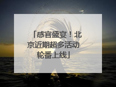 感官盛宴！北京近期超多活动轮番上线