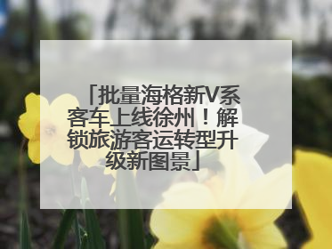批量海格新V系客车上线徐州！解锁旅游客运转型升级新图景
