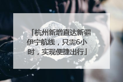 杭州新增直达新疆伊宁航线，只需6小时，实现便捷出行