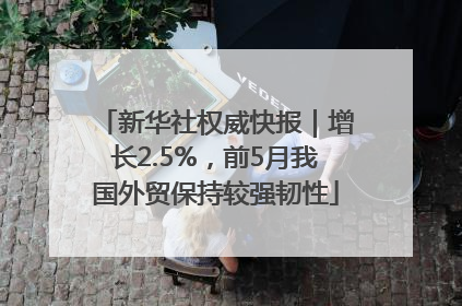 新华社权威快报｜增长2.5%，前5月我国外贸保持较强韧性