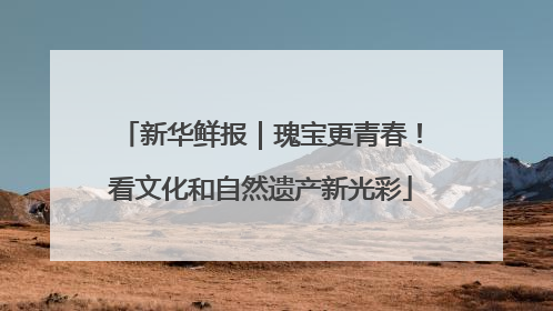 新华鲜报｜瑰宝更青春！看文化和自然遗产新光彩