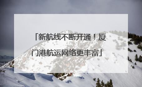 新航线不断开通！厦门港航运网络更丰富
