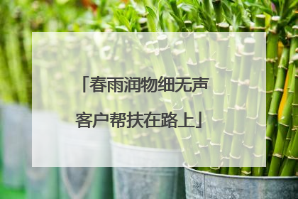 春雨润物细无声 客户帮扶在路上