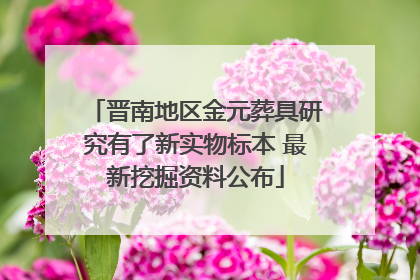 晋南地区金元葬具研究有了新实物标本 最新挖掘资料公布
