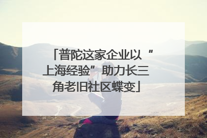 普陀这家企业以“上海经验”助力长三角老旧社区蝶变